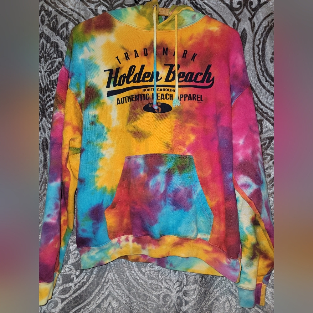 Yellow and Blue Tie-Dye Jacket